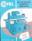 Covel-Covel No. 35A & 50, Surface Grinders, Installation Operations Parts Manual 1947-35A-60-01